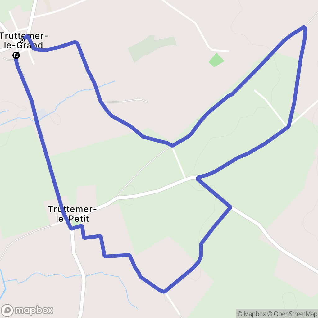 Vire Normandie (Truttemer-le-Grand) : carte du parcours de randonnée - France