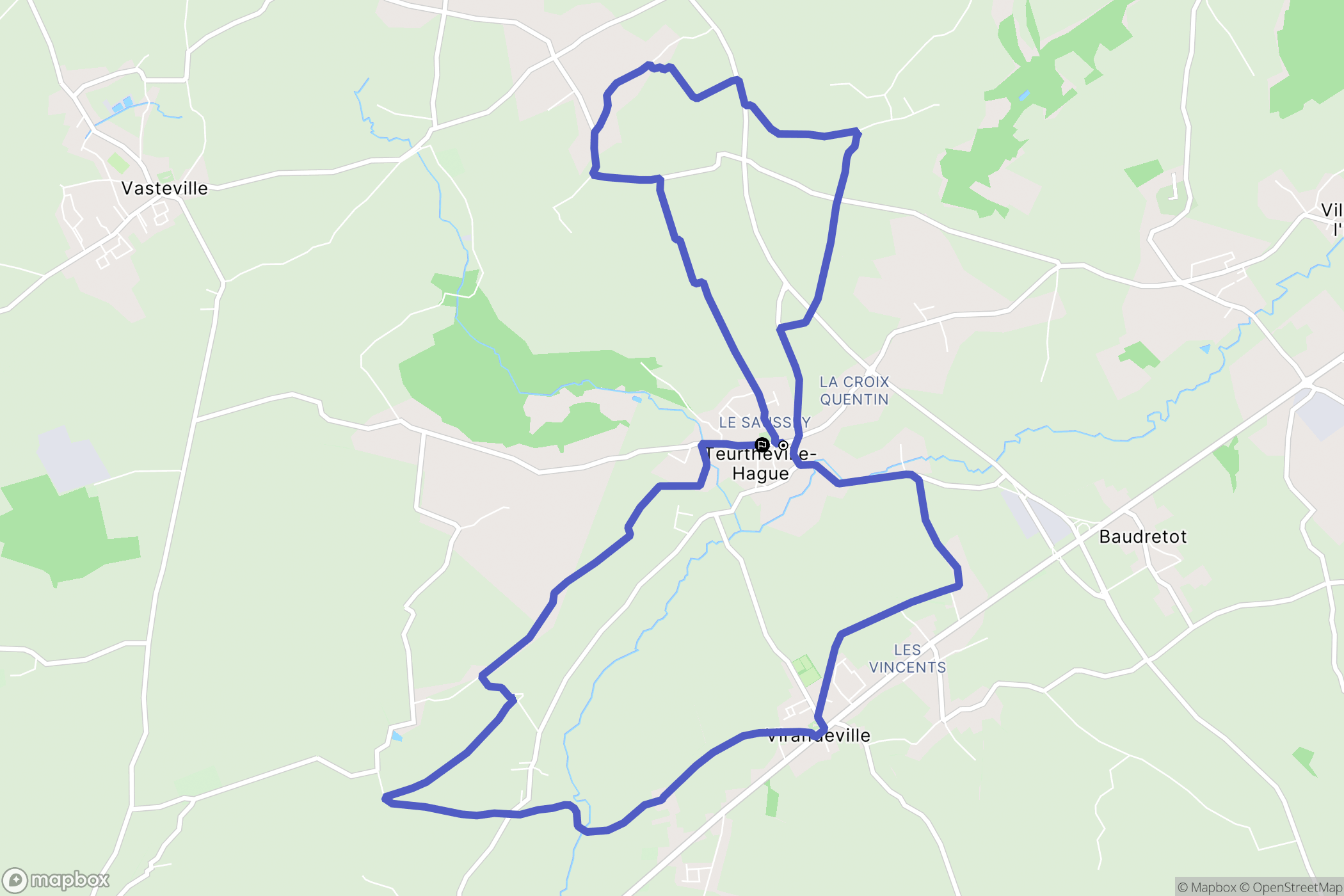Teurthéville-Hague: routekaart voor buitenactiviteiten - France