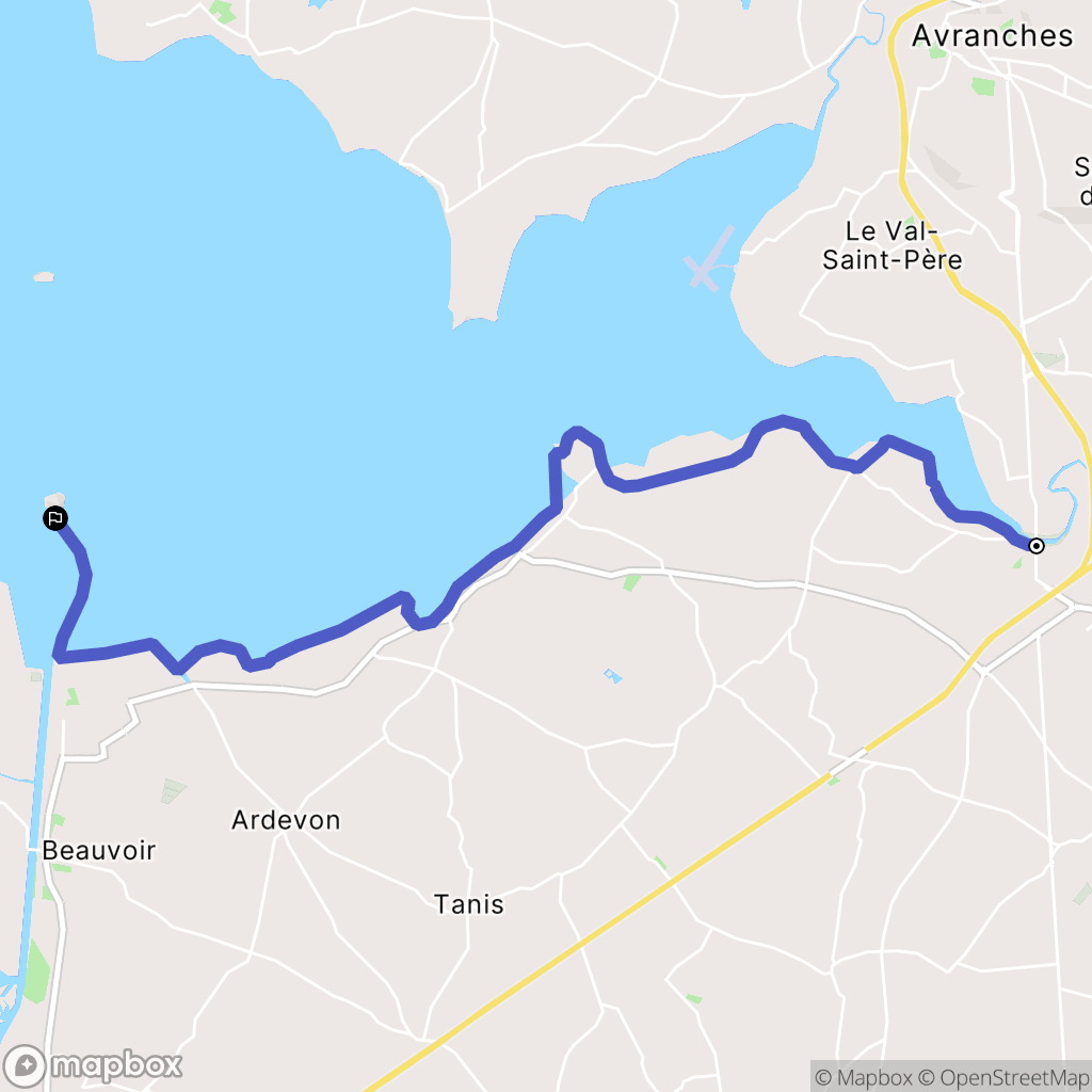 Pontaubault : carte du parcours de randonnée - France