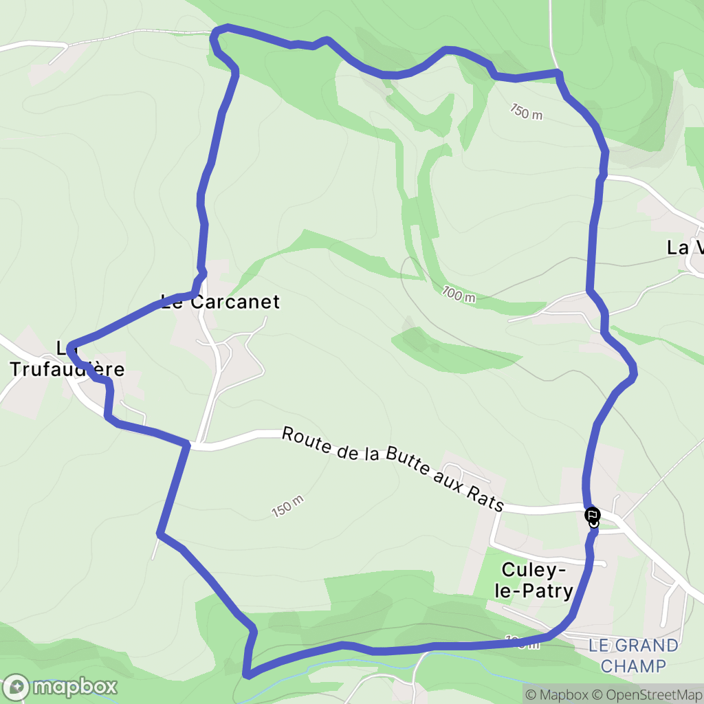 Culey-le-Patry : carte du parcours de randonnée - France