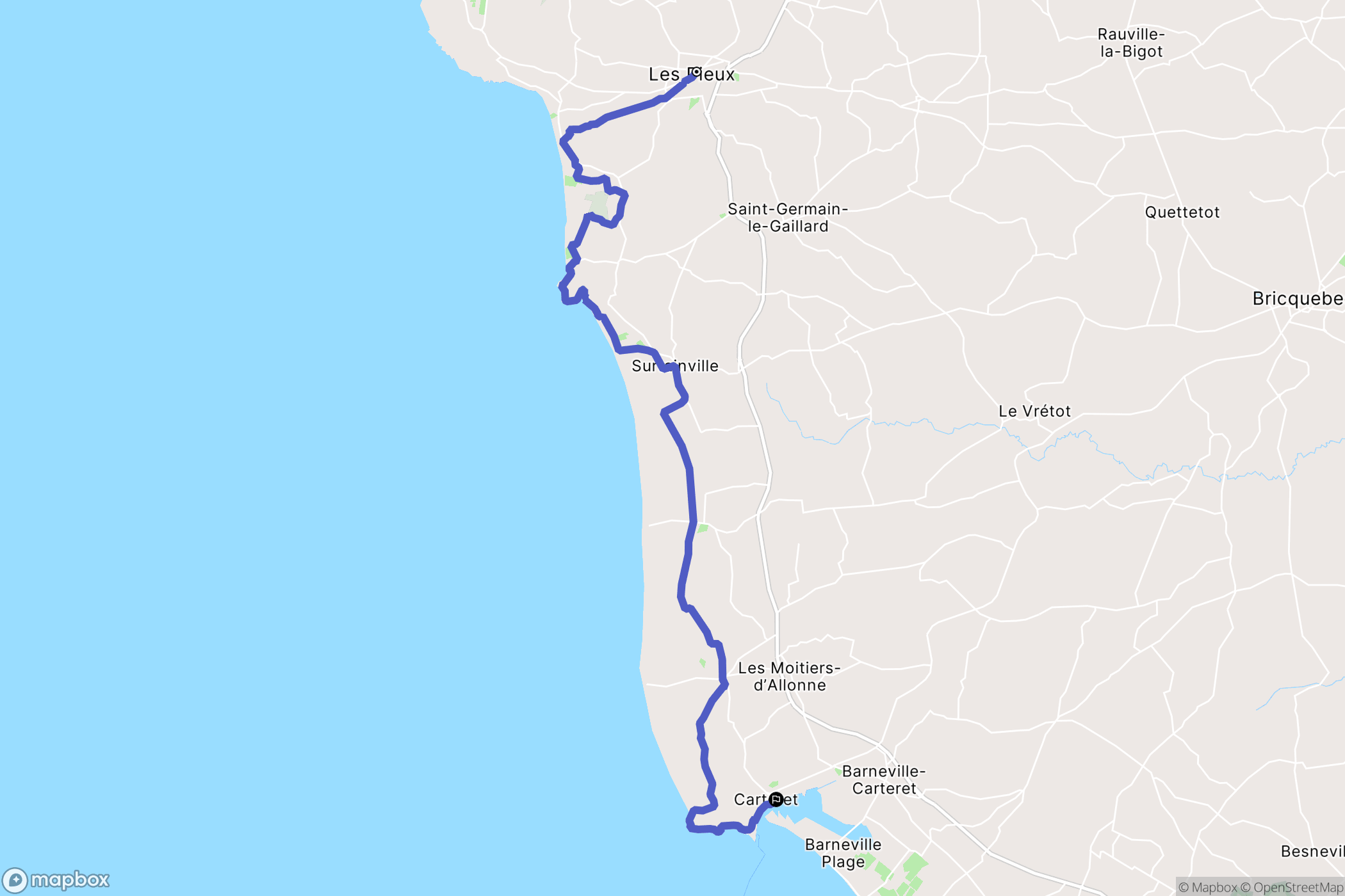 Les Pieux: routekaart voor buitenactiviteiten - France