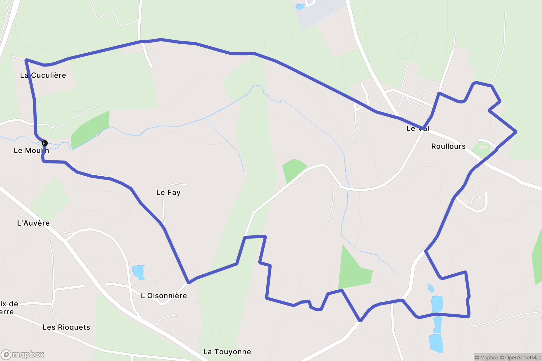 Vire : carte du parcours de randonnée - France