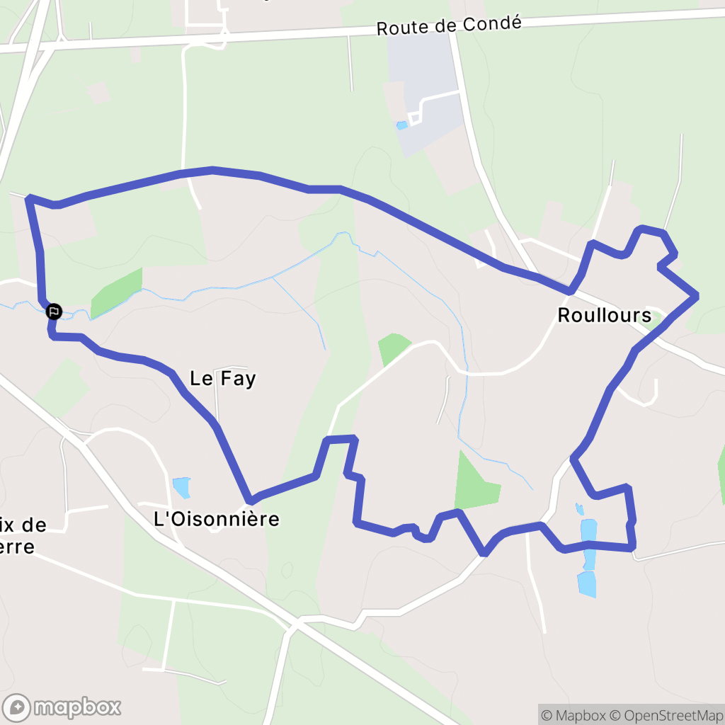 Vire : carte du parcours de randonnée - France