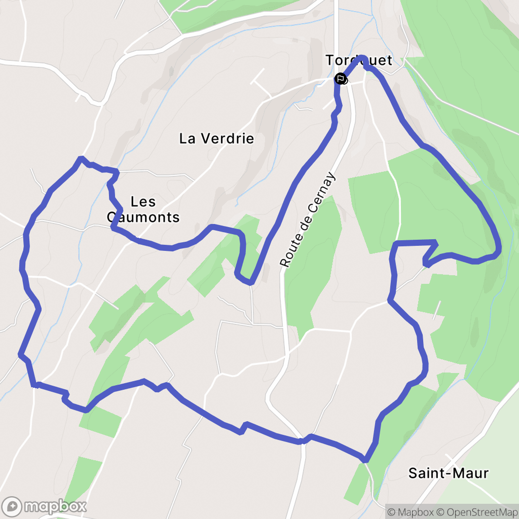 Valorbiquet : carte du parcours de randonnée - France