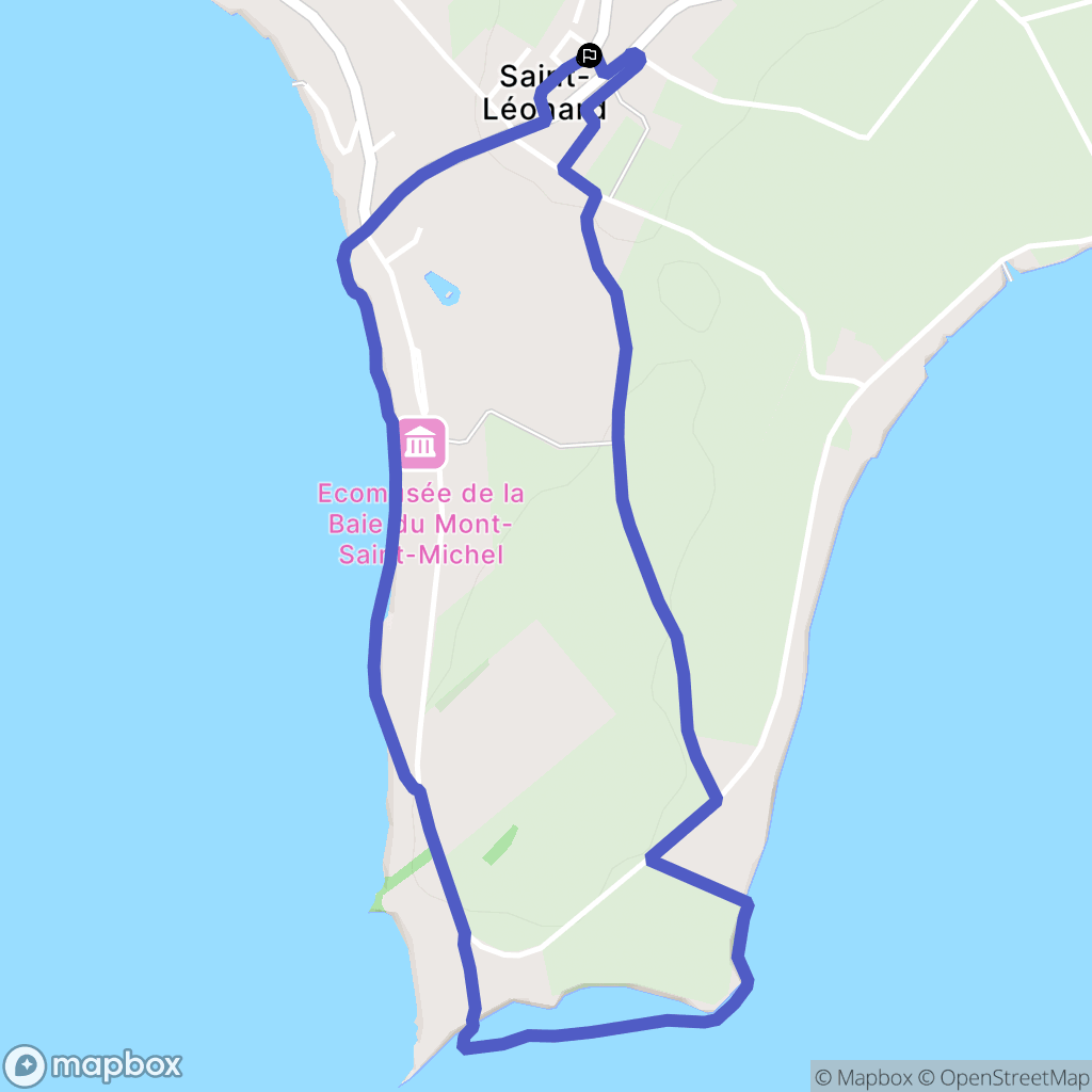 Saint-Léonard : carte du parcours de randonnée - France