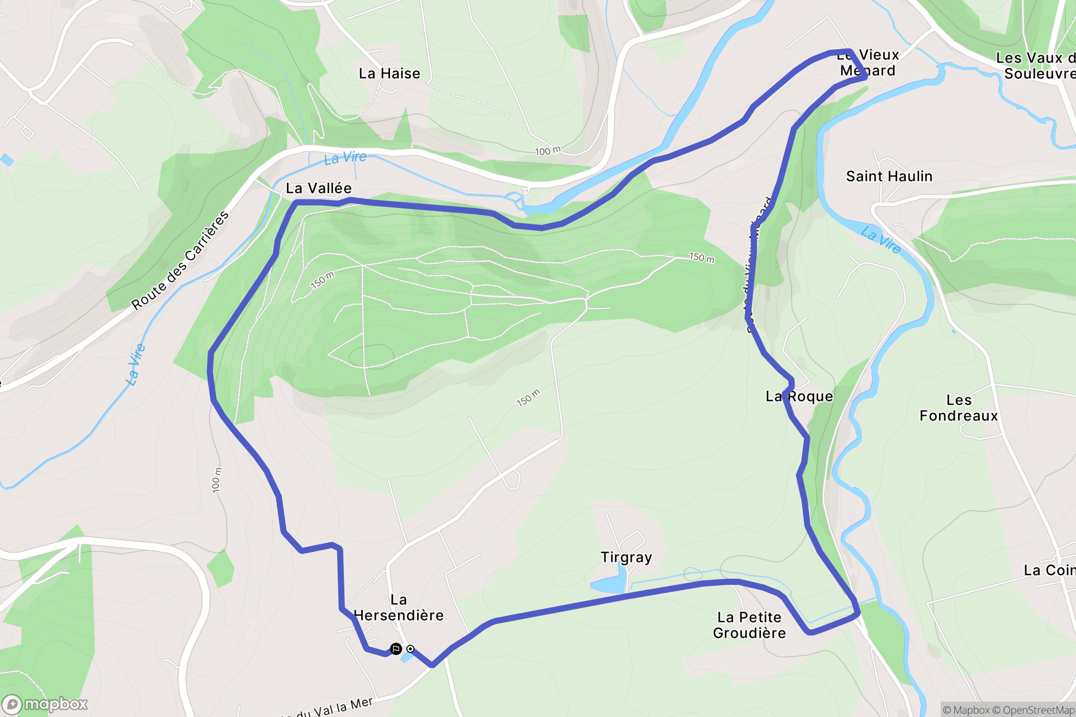 Sainte-Marie-Laumont : carte du parcours de randonnée - France