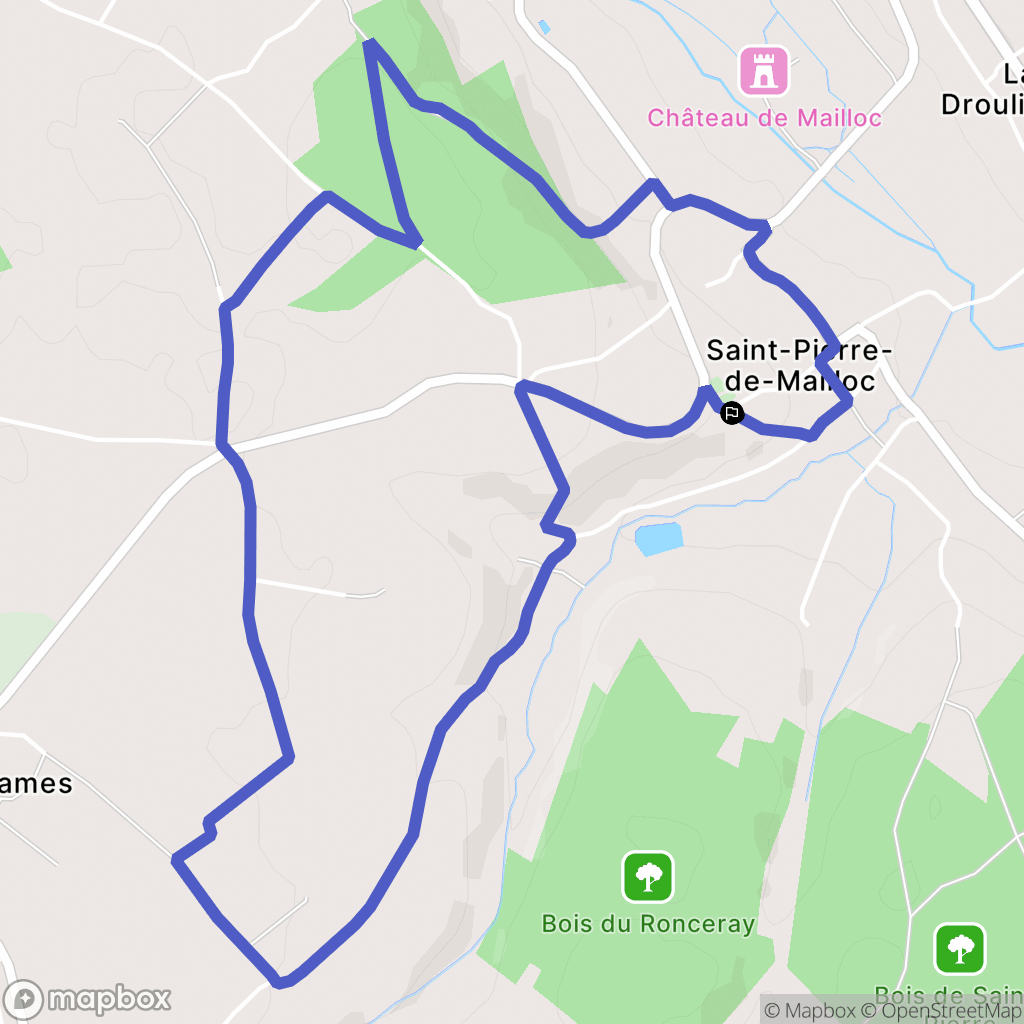 Valorbiquet : carte du parcours de randonnée - France
