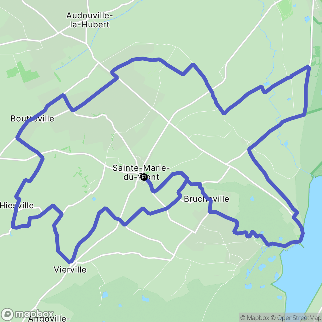 Sainte Marie du Mont : carte du parcours de randonnée - France