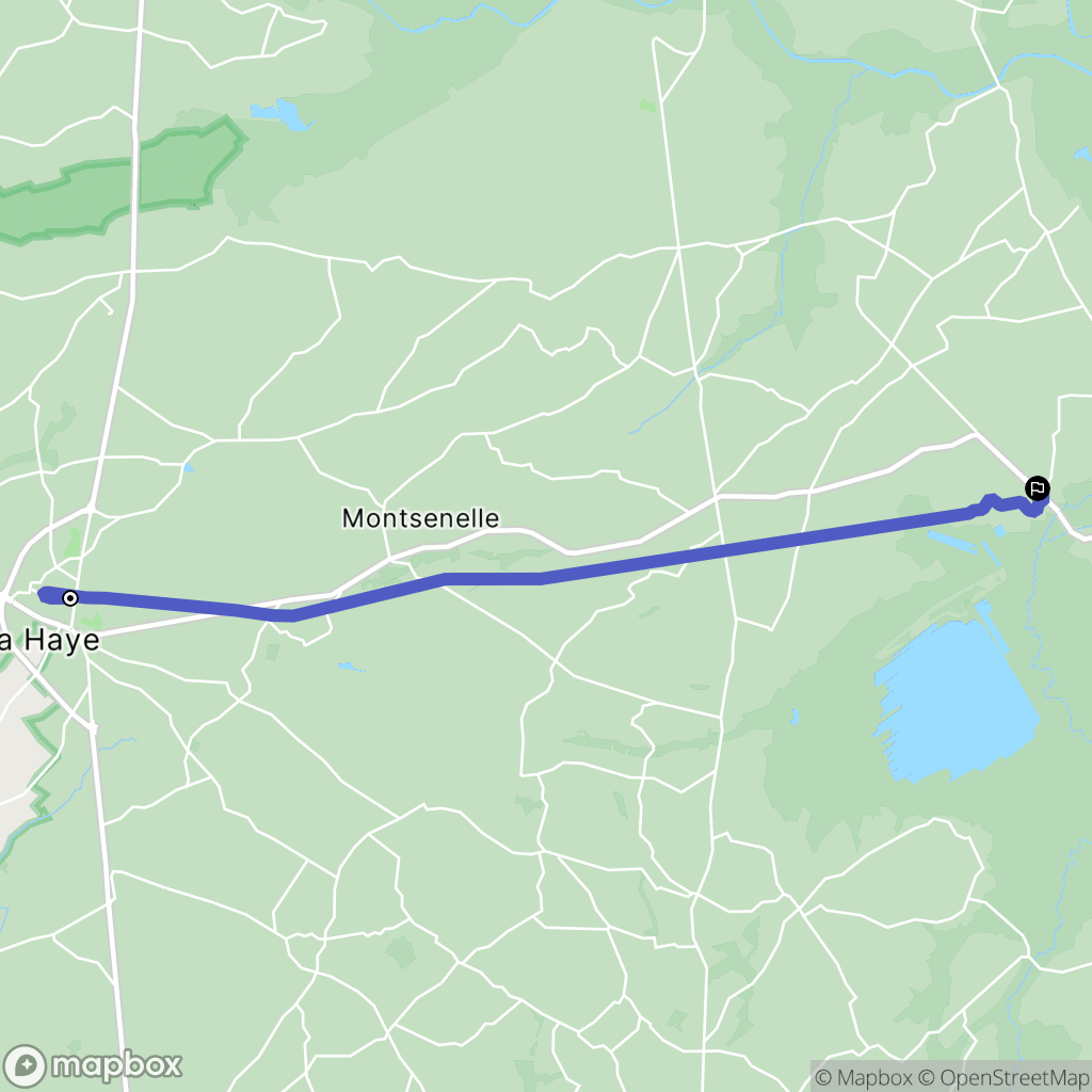 La Haye-du-Puits : carte du parcours de randonnée - France