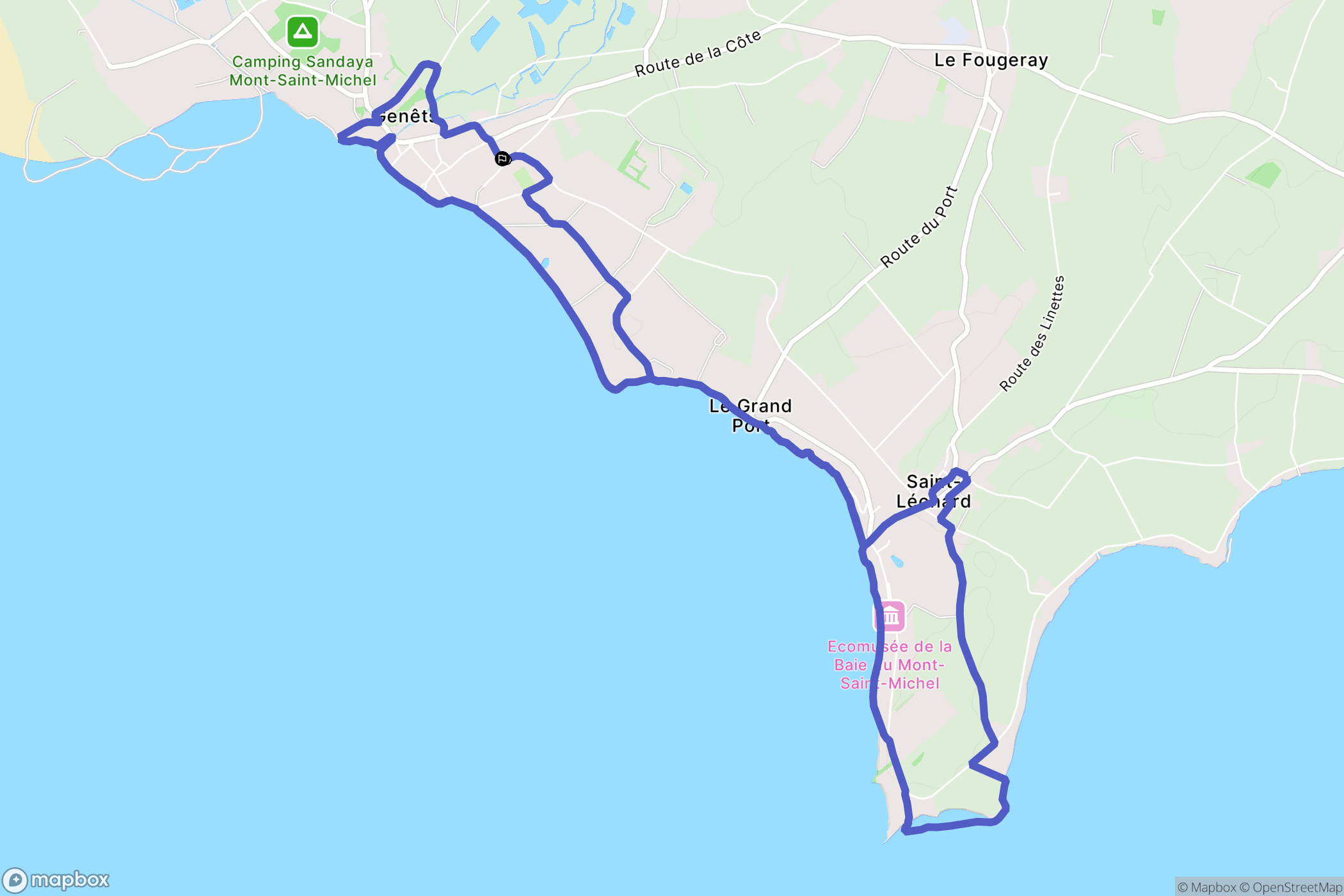 Saint-Léonard : carte du parcours de randonnée - France