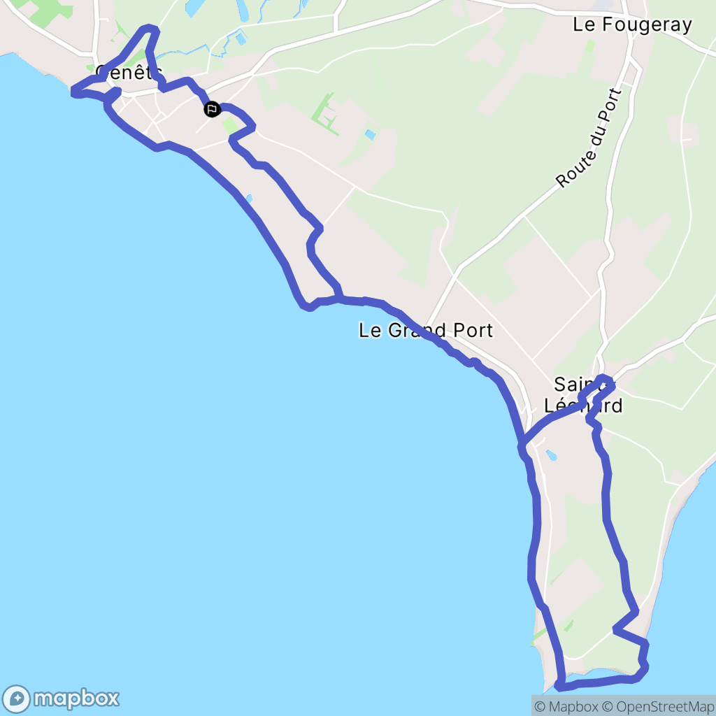 Saint-Léonard : carte du parcours de randonnée - France