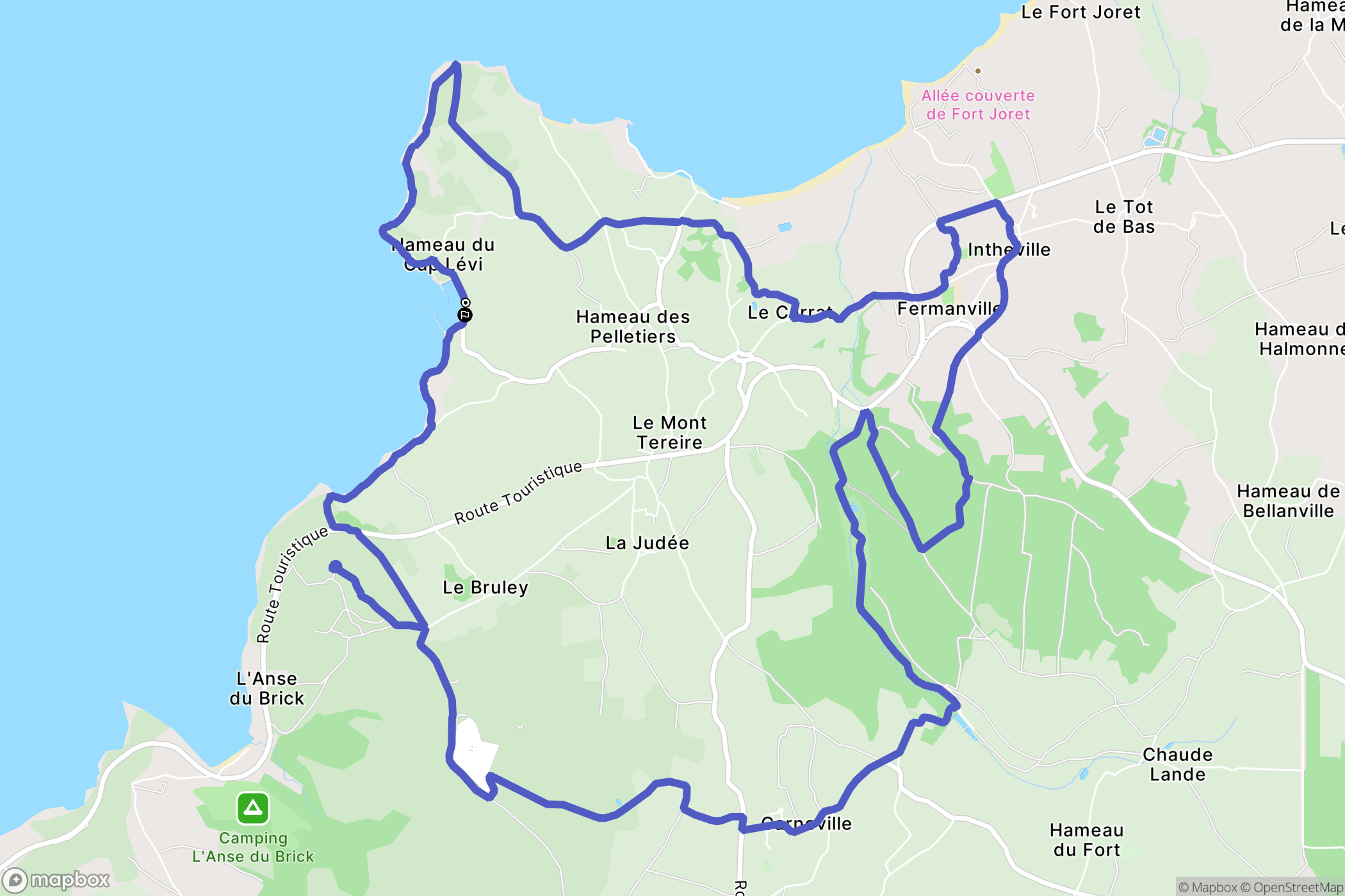 Fermanville : carte du parcours de randonnée - France