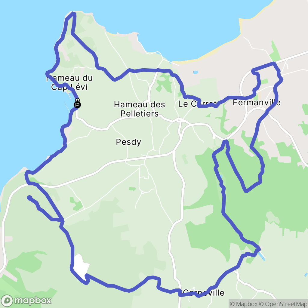 Fermanville : carte du parcours de randonnée - France