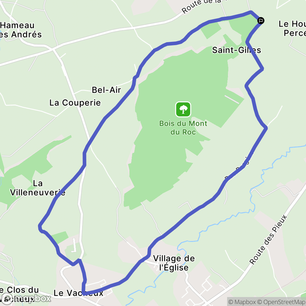 Cherbourg-en-Cotentin : carte du parcours de randonnée - France