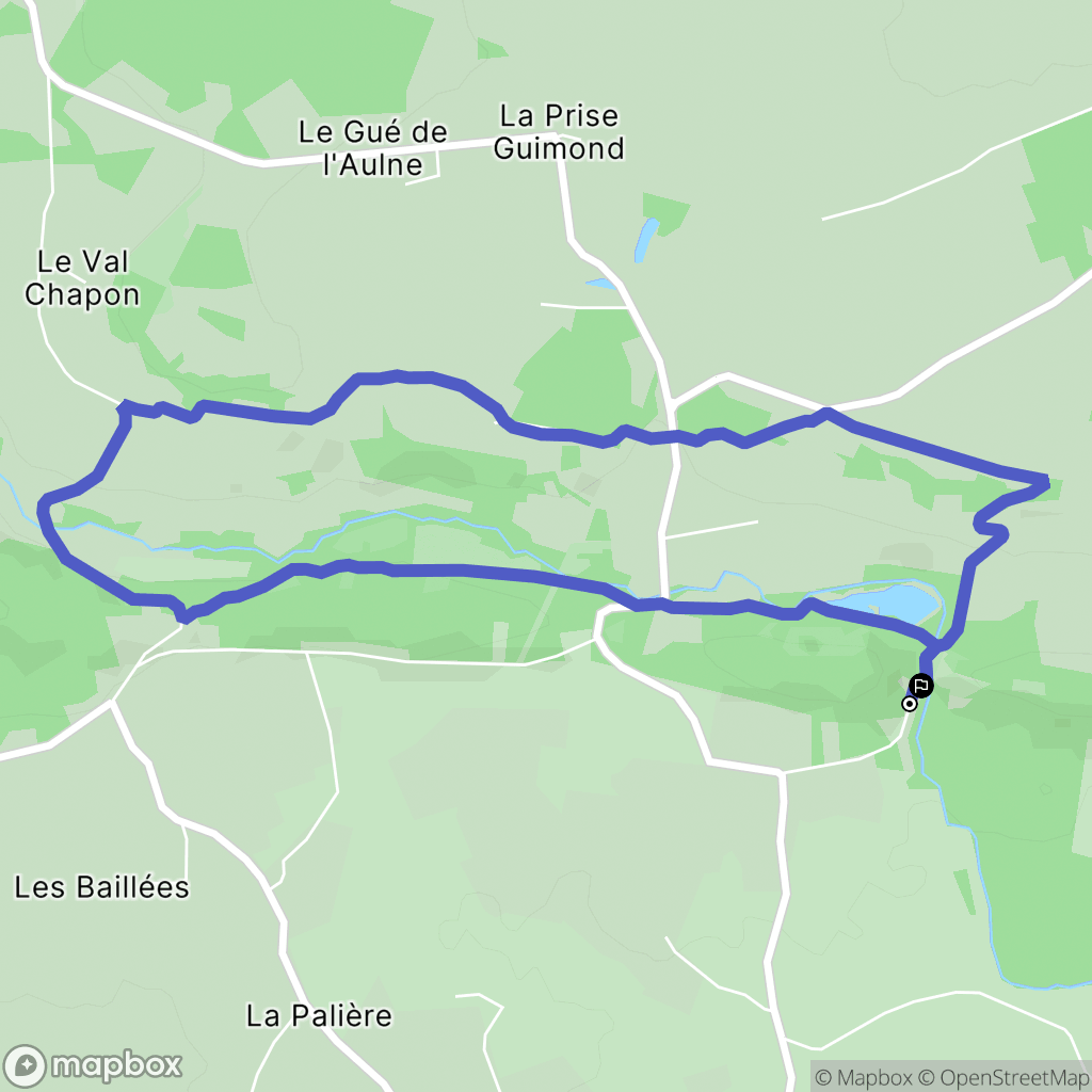 Saint-Georges-de-Rouelley : carte du parcours de randonnée - France