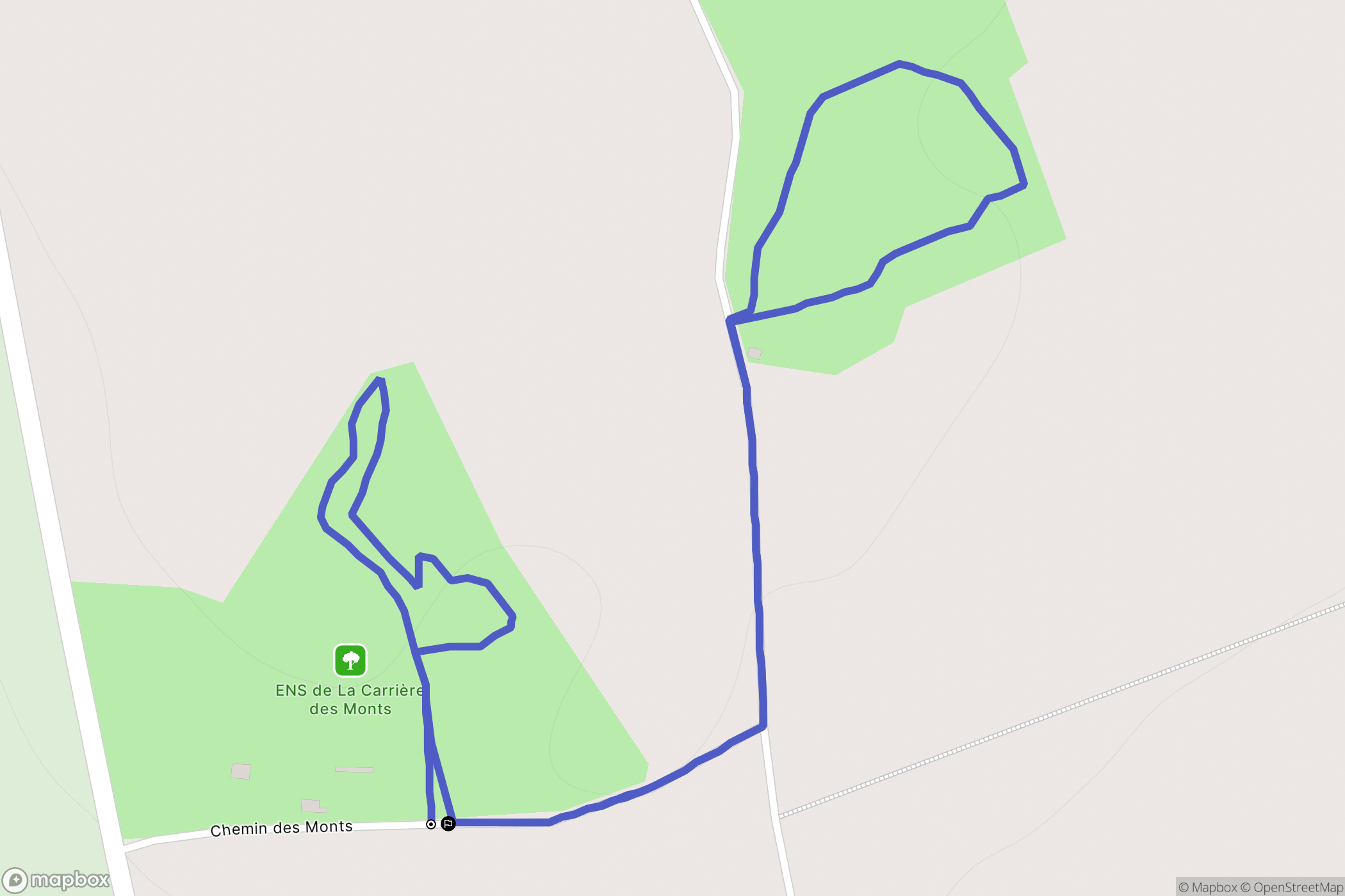 Monts-sur-Orne (Sentilly) : carte du parcours de randonnée - France