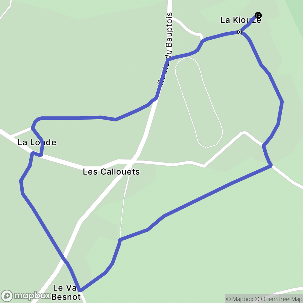 Les Moitiers-en-Bauptois : carte du parcours de randonnée - France
