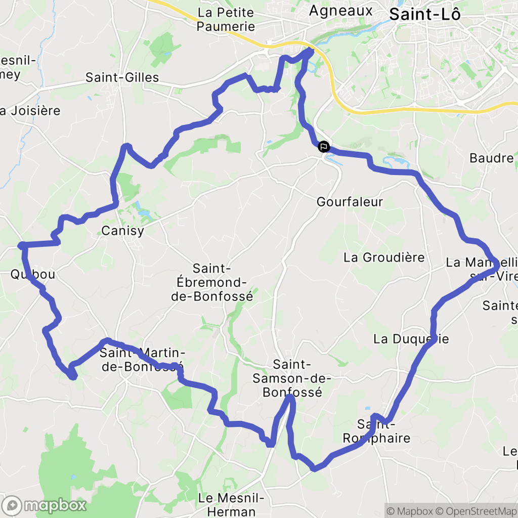 Candol : carte du parcours de randonnée - France