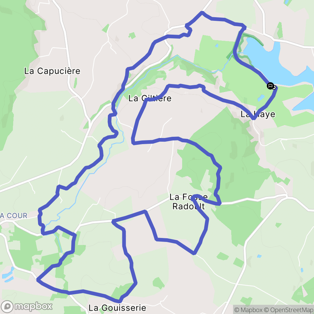 Noues de Sienne : carte du parcours de randonnée - France