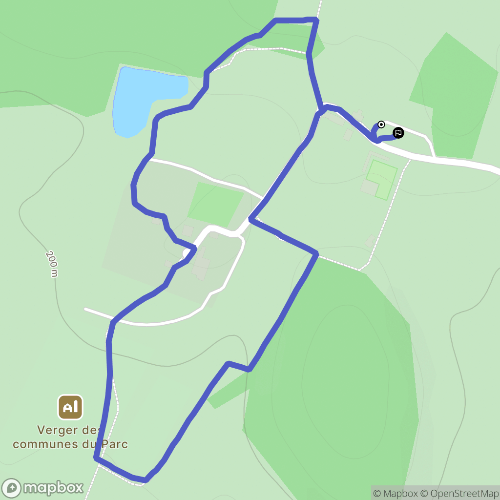Juvigny Val d'Andaine : carte du parcours de randonnée - France