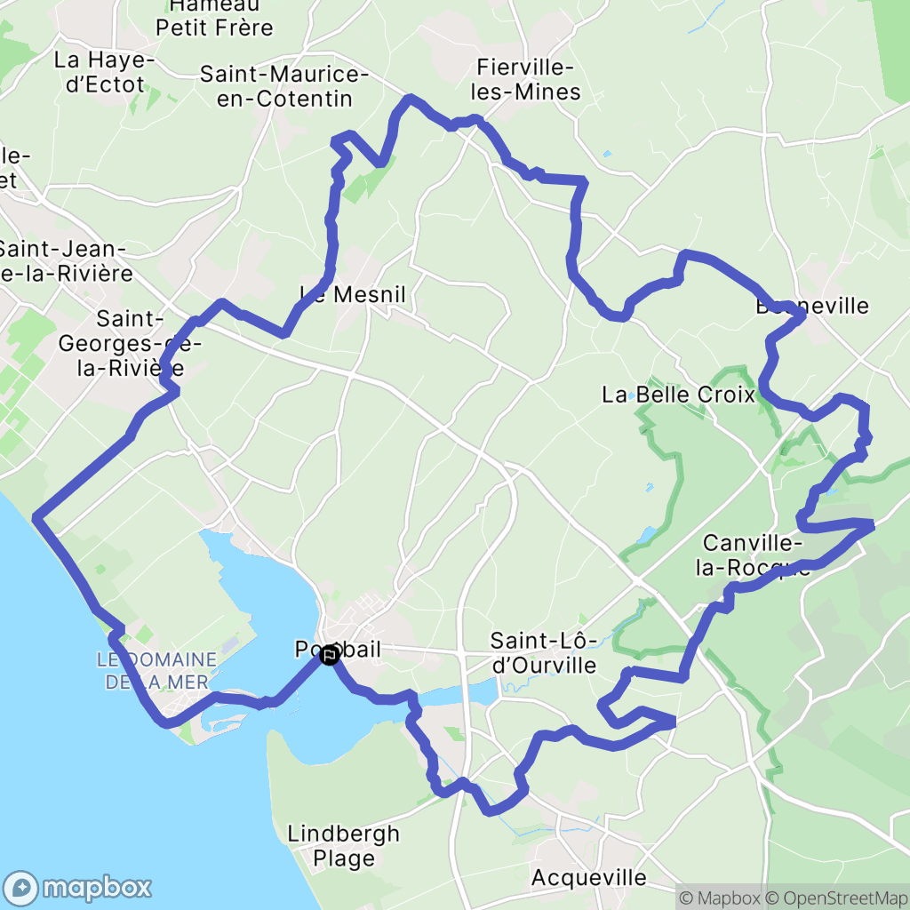 Portbail : carte du parcours de randonnée - France