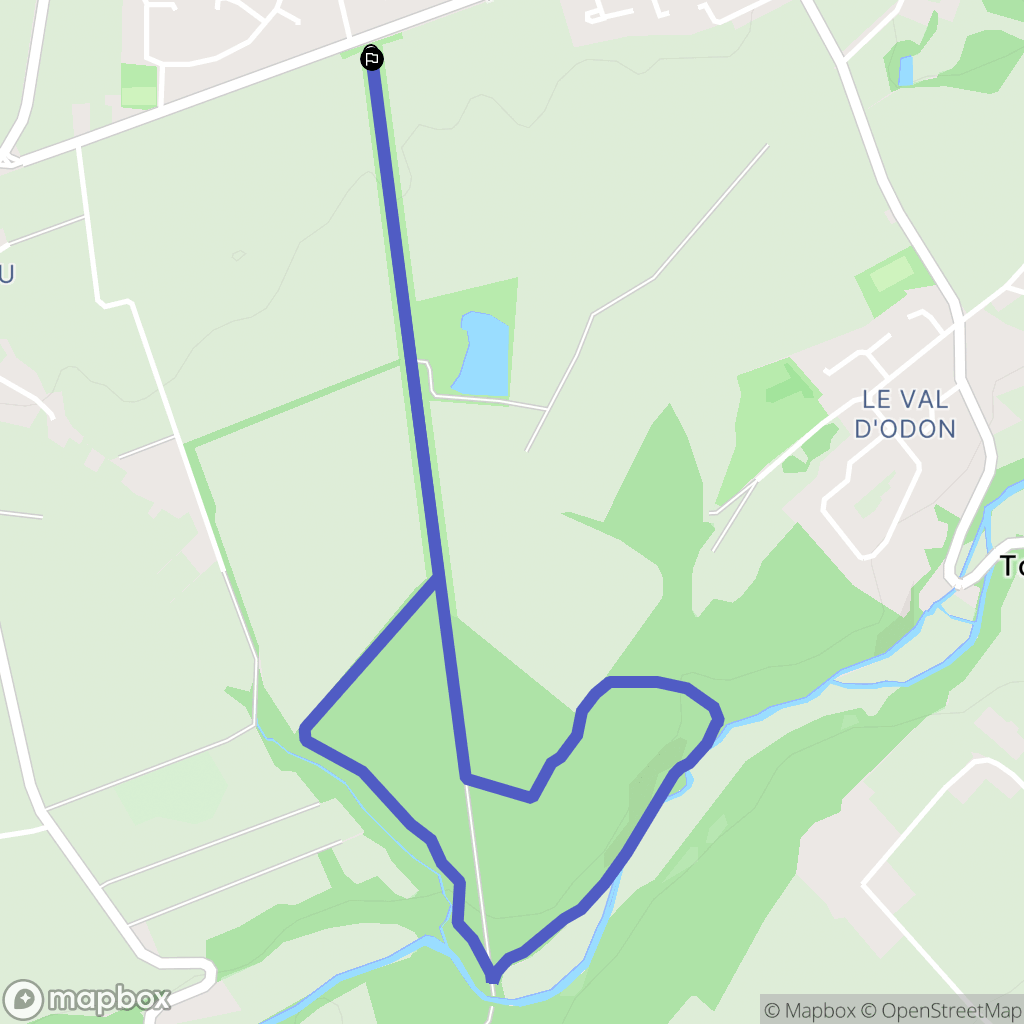 Mondrainville : carte du parcours de randonnée - France