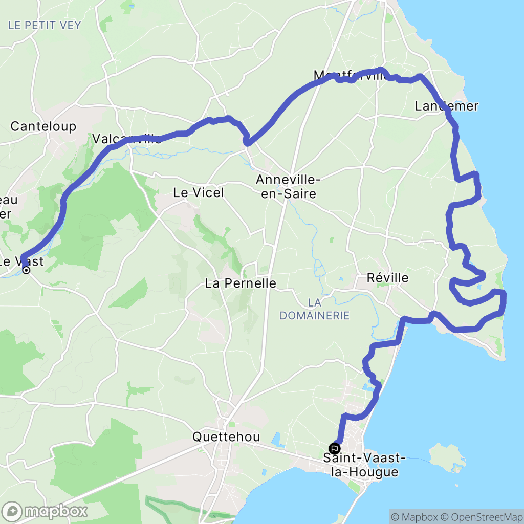 Le Vaast : carte du parcours de randonnée - France