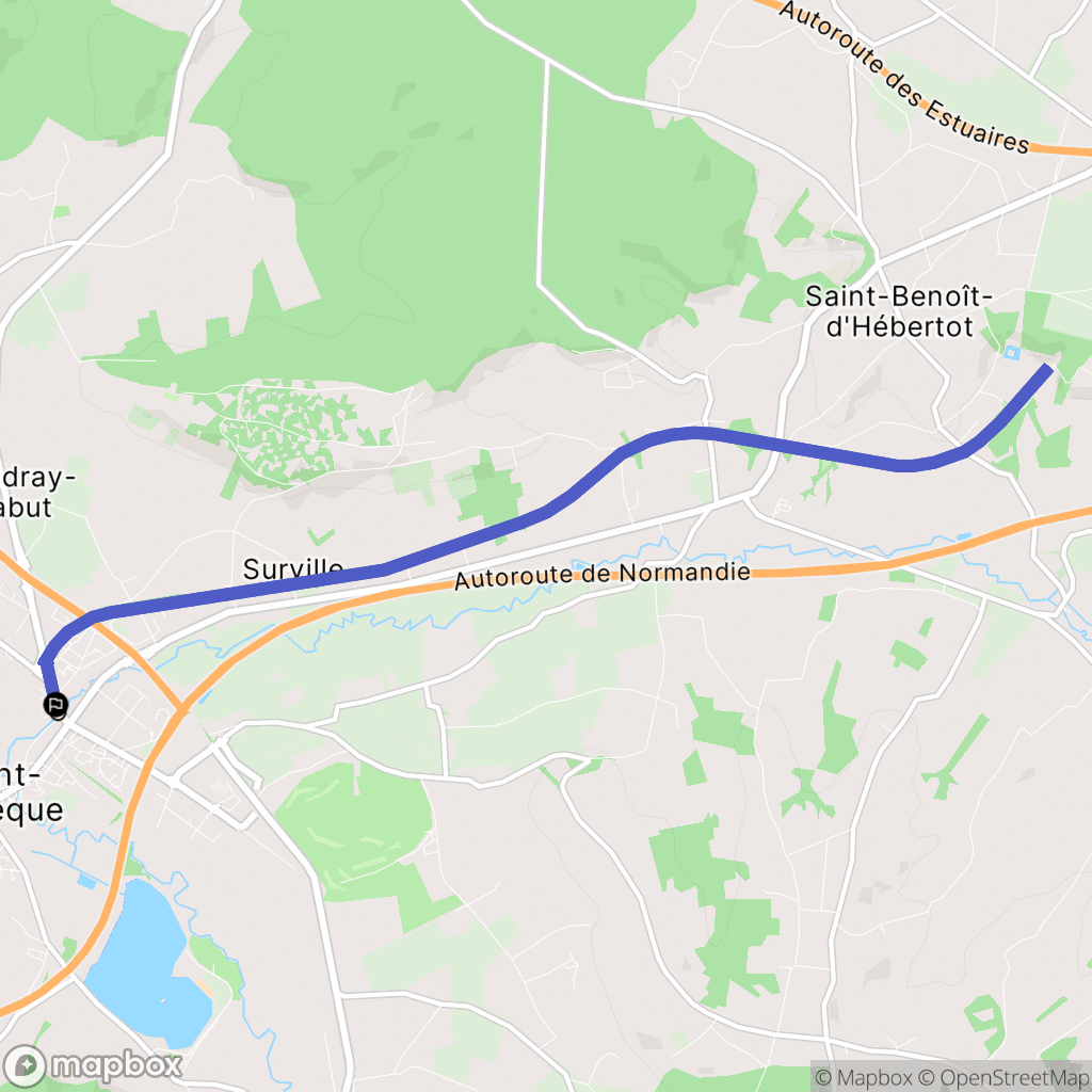 Pont-l'Evêque : carte du parcours de randonnée - France