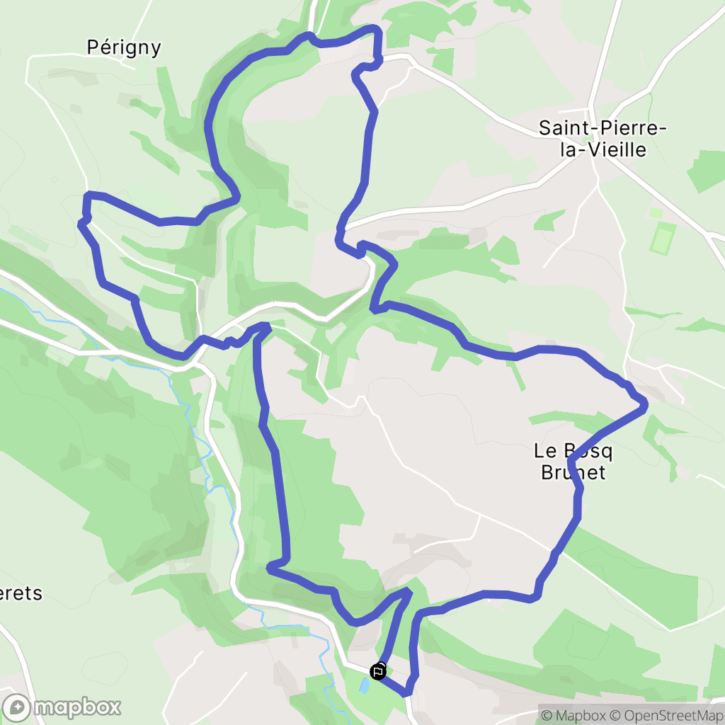 Pontécoulant : carte du parcours de randonnée - France