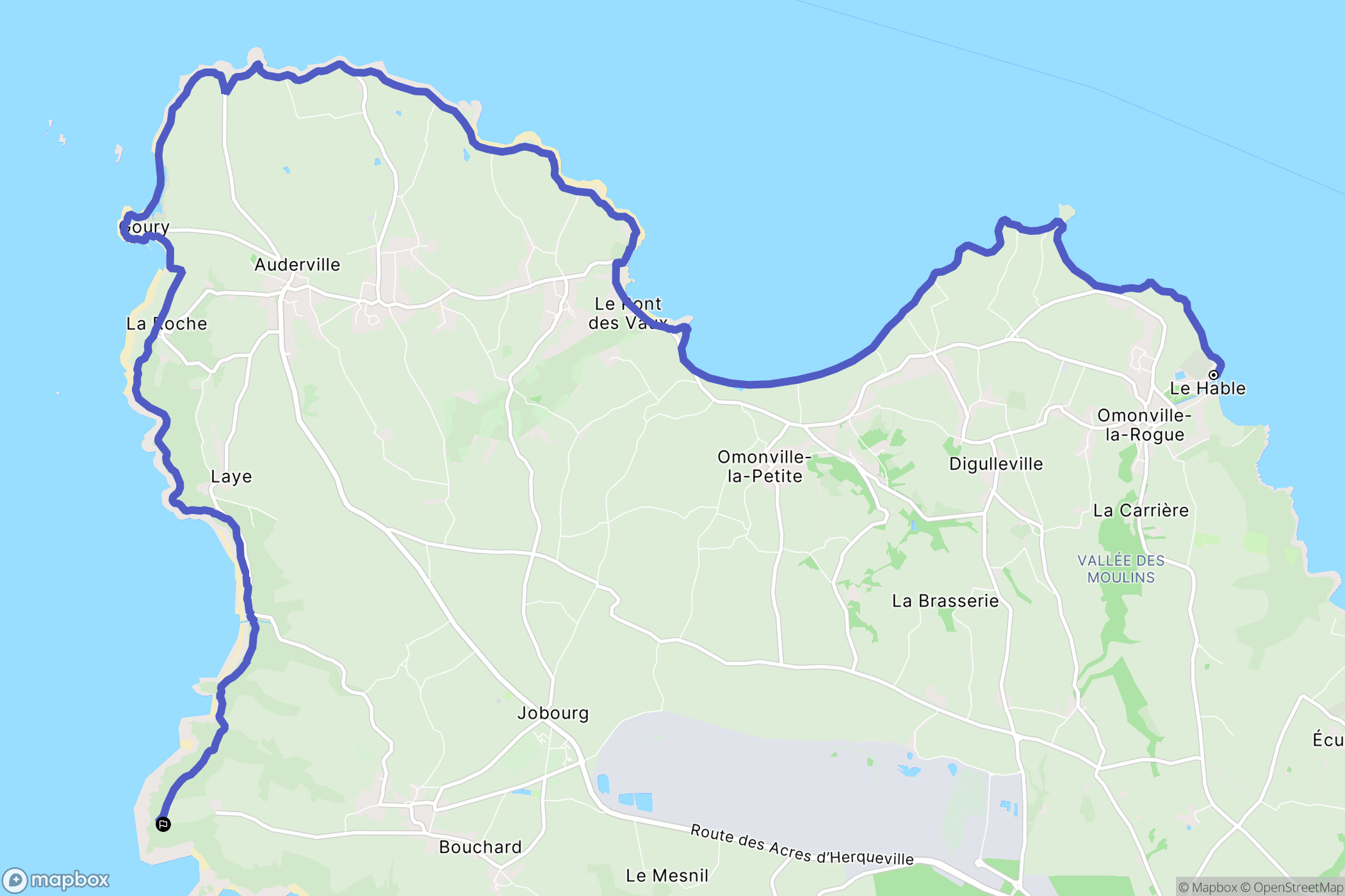 Omonville-la-Rogue: routekaart voor buitenactiviteiten - France