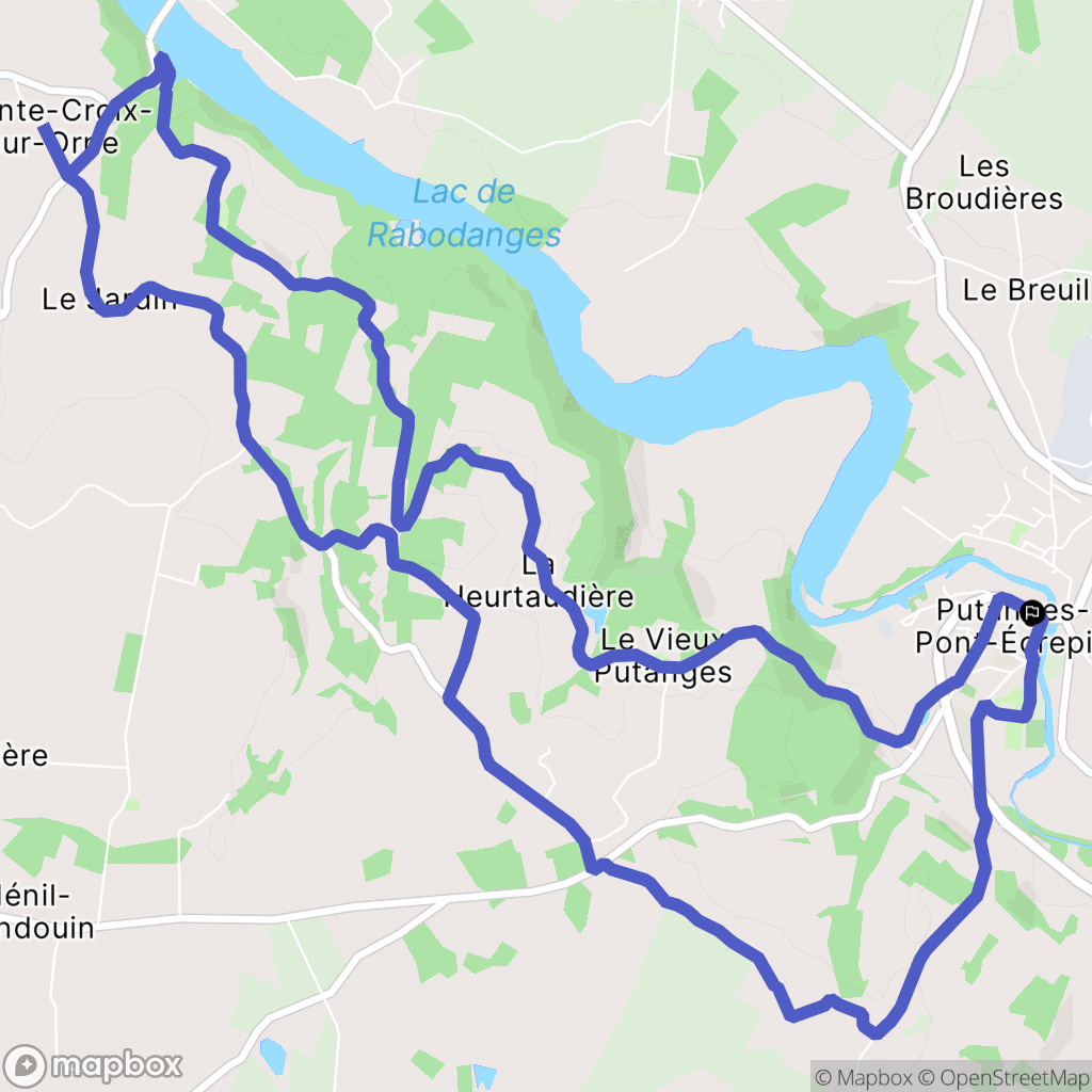 Putanges-Pont-Ecrepin: routekaart voor buitenactiviteiten - France