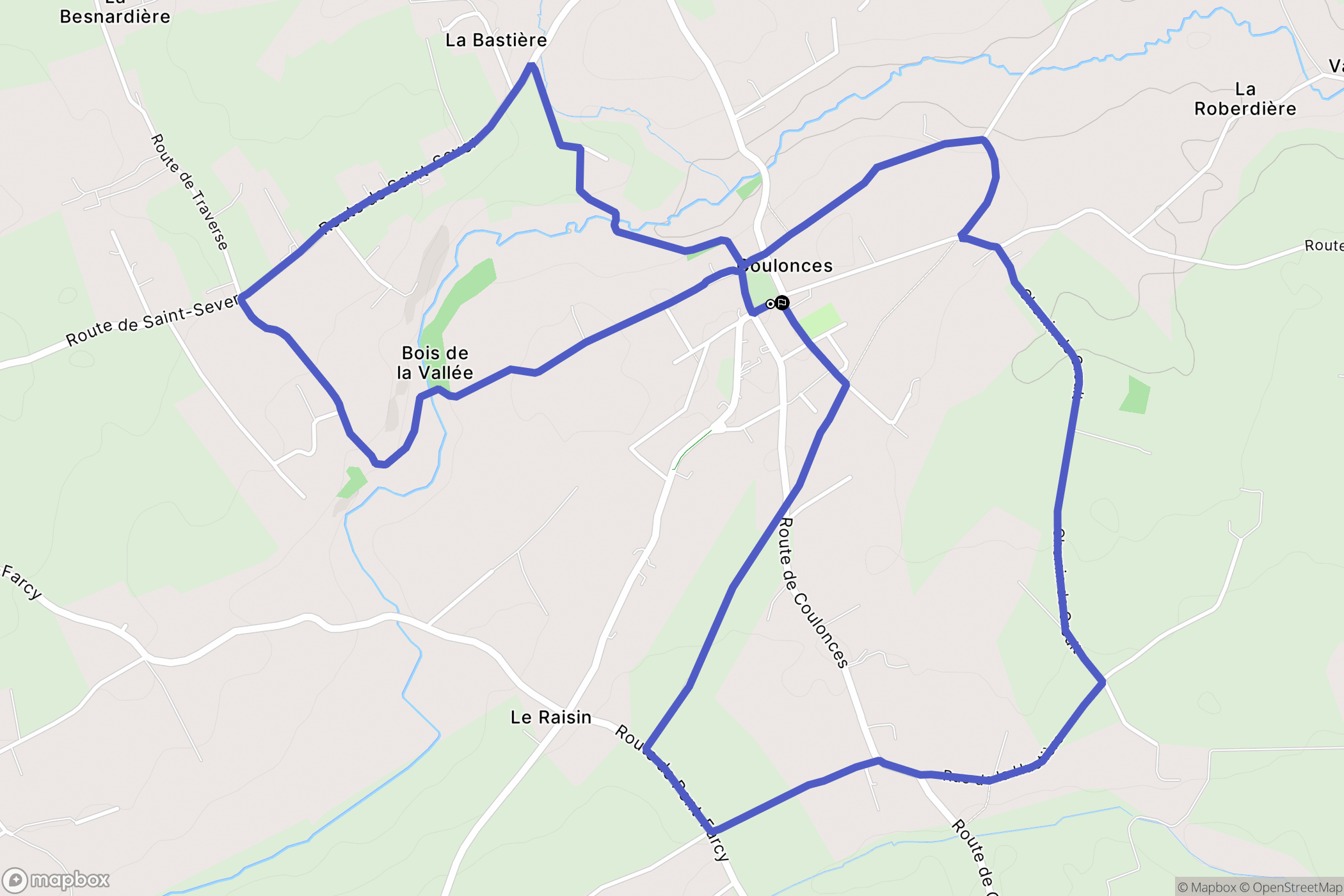 Coulonces : carte du parcours de randonnée - France