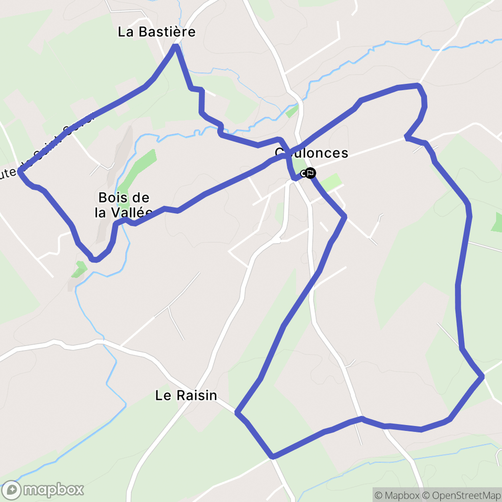 Coulonces : carte du parcours de randonnée - France