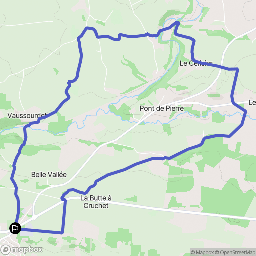 Domfront-en-Poiraie : carte du parcours de randonnée - France