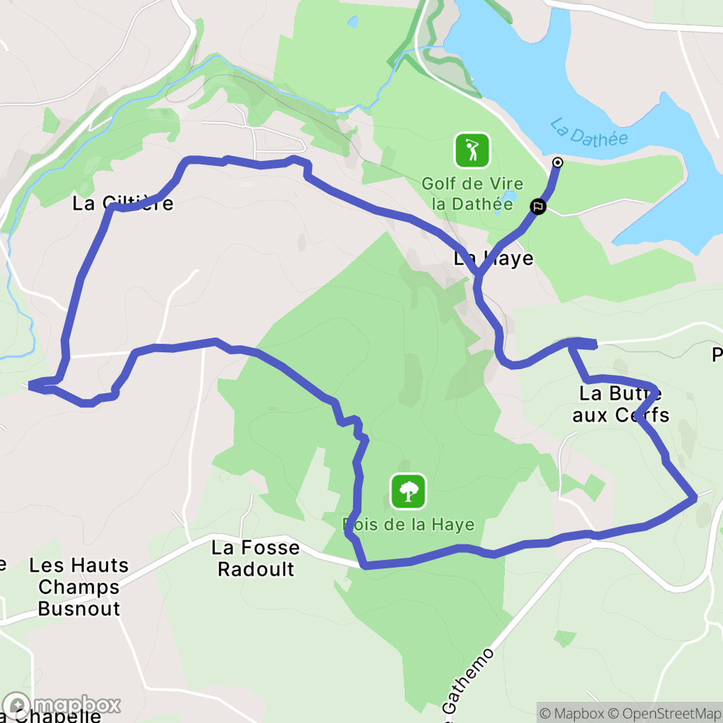 Noues de Sienne (Champ-du-Boult) : carte du parcours de randonnée - France