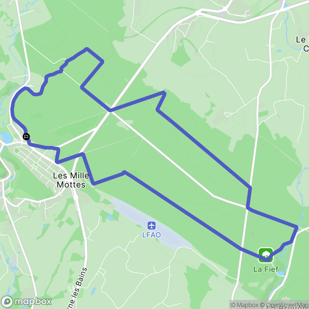 Bagnoles-de-l'Orne : carte du parcours de randonnée - France