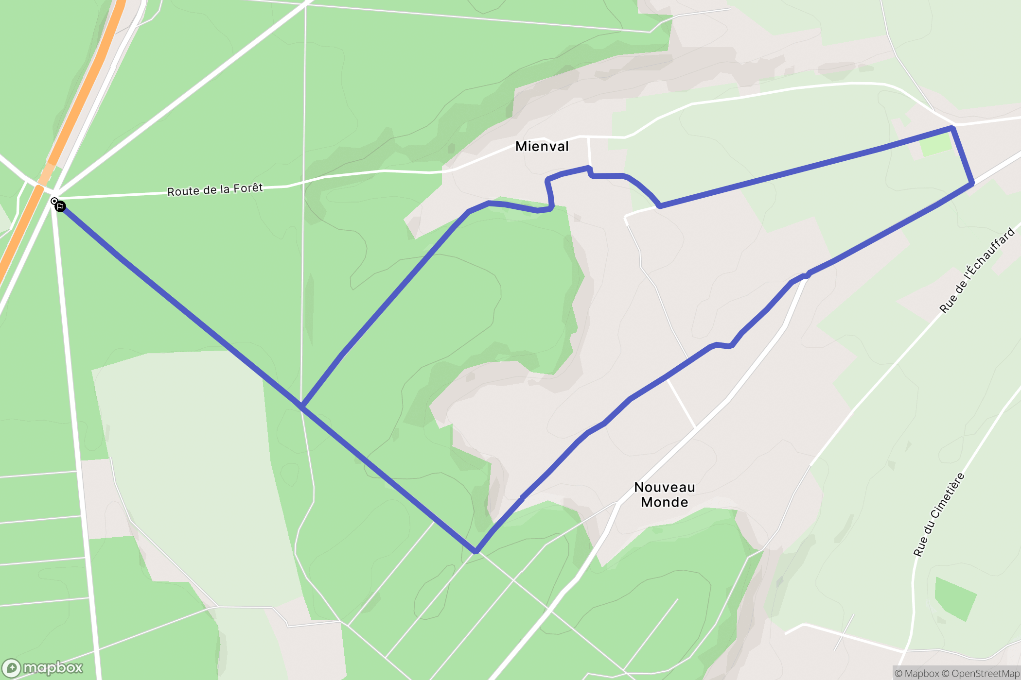 Saint-Riquier-en-Rivière : carte du parcours de randonnée - France