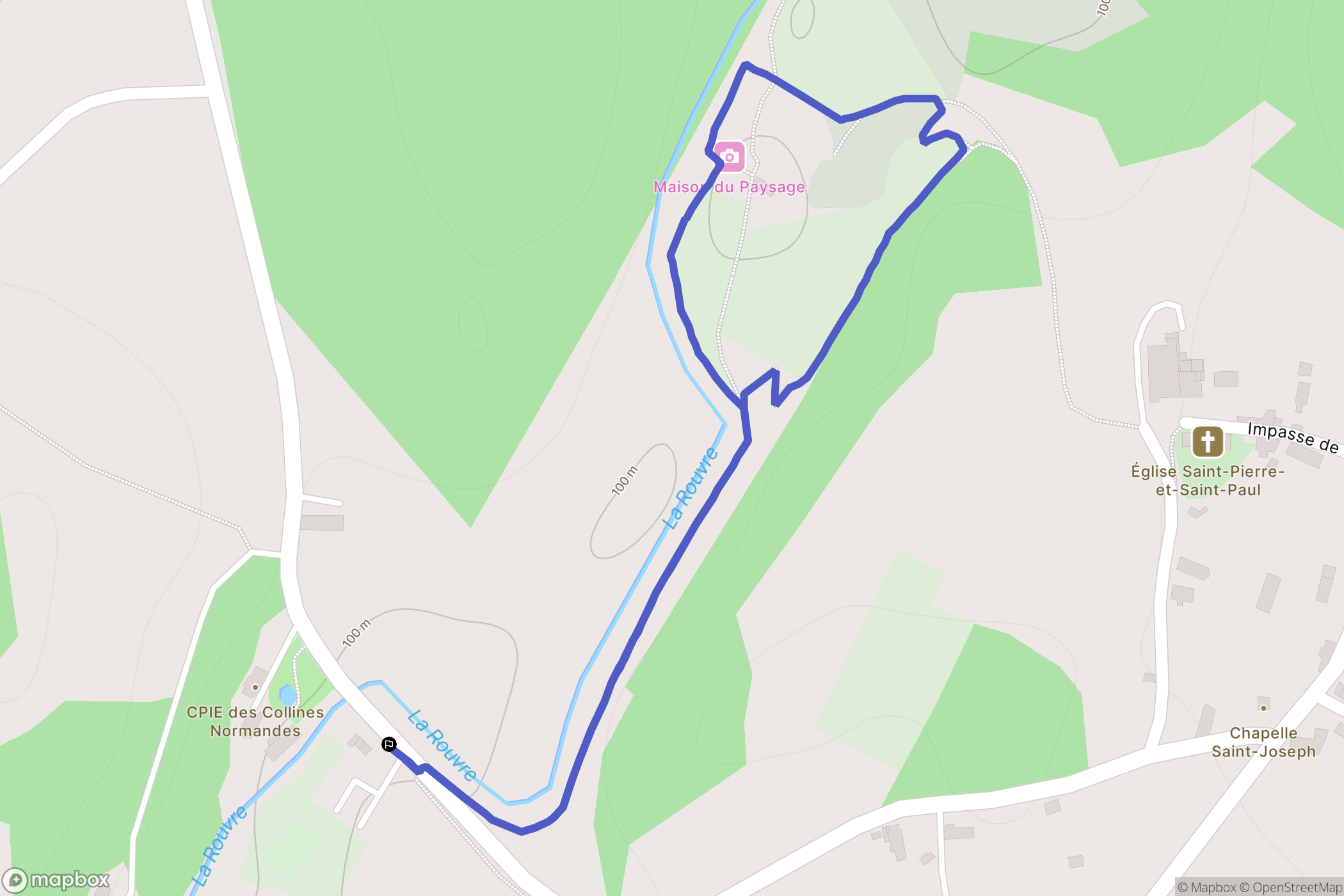 Bréel : carte du parcours de randonnée - France