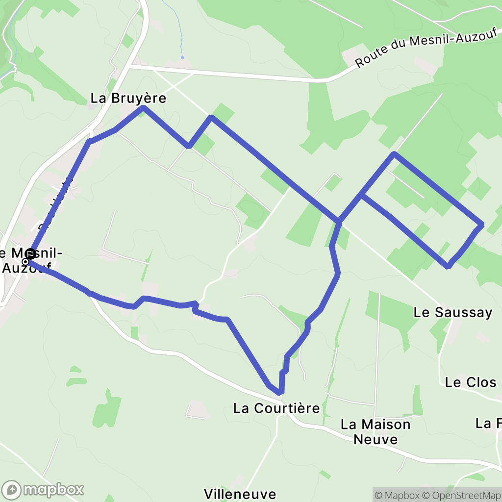 Dialan sur Chaîne : carte du parcours de randonnée - France