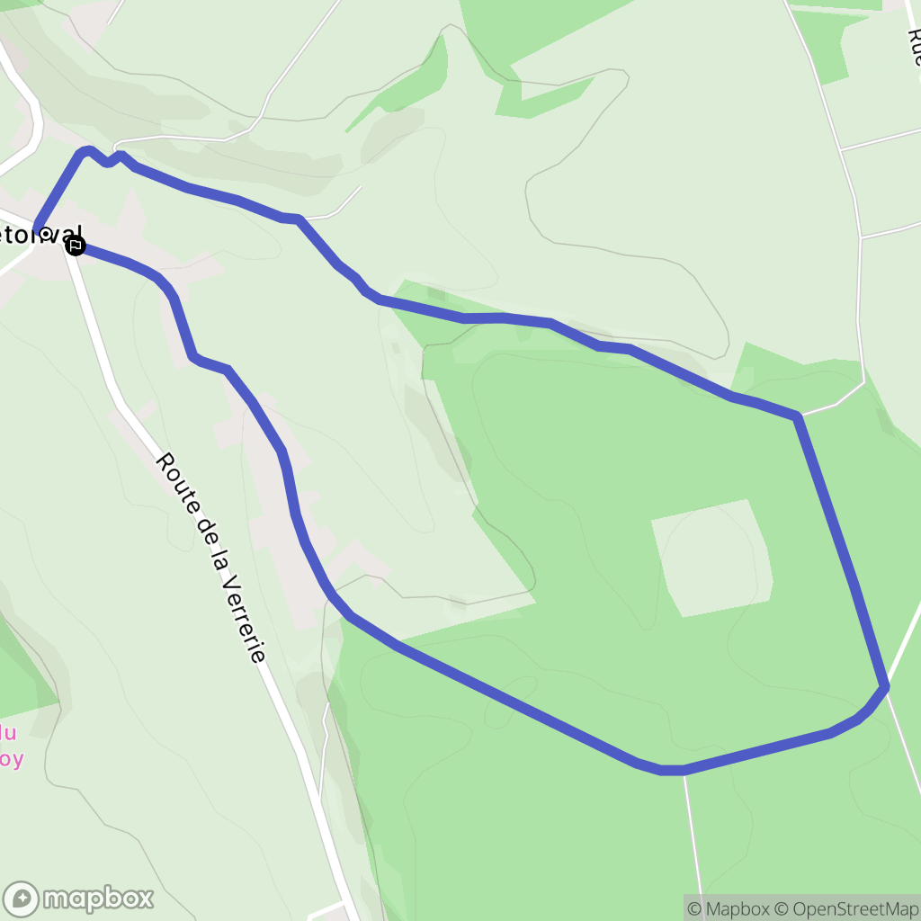 Rétonval : carte du parcours de randonnée - France
