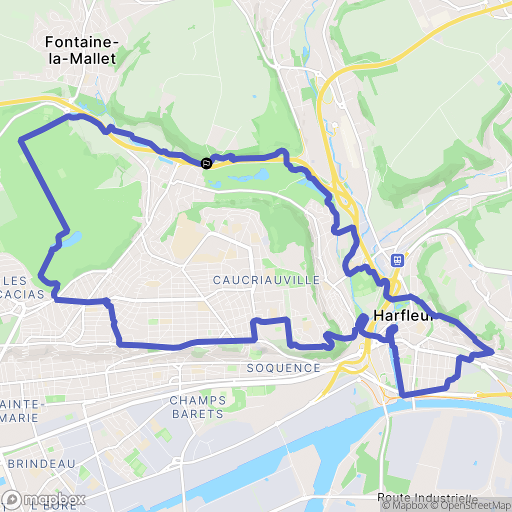 Rouelles : carte du parcours de randonnée - France