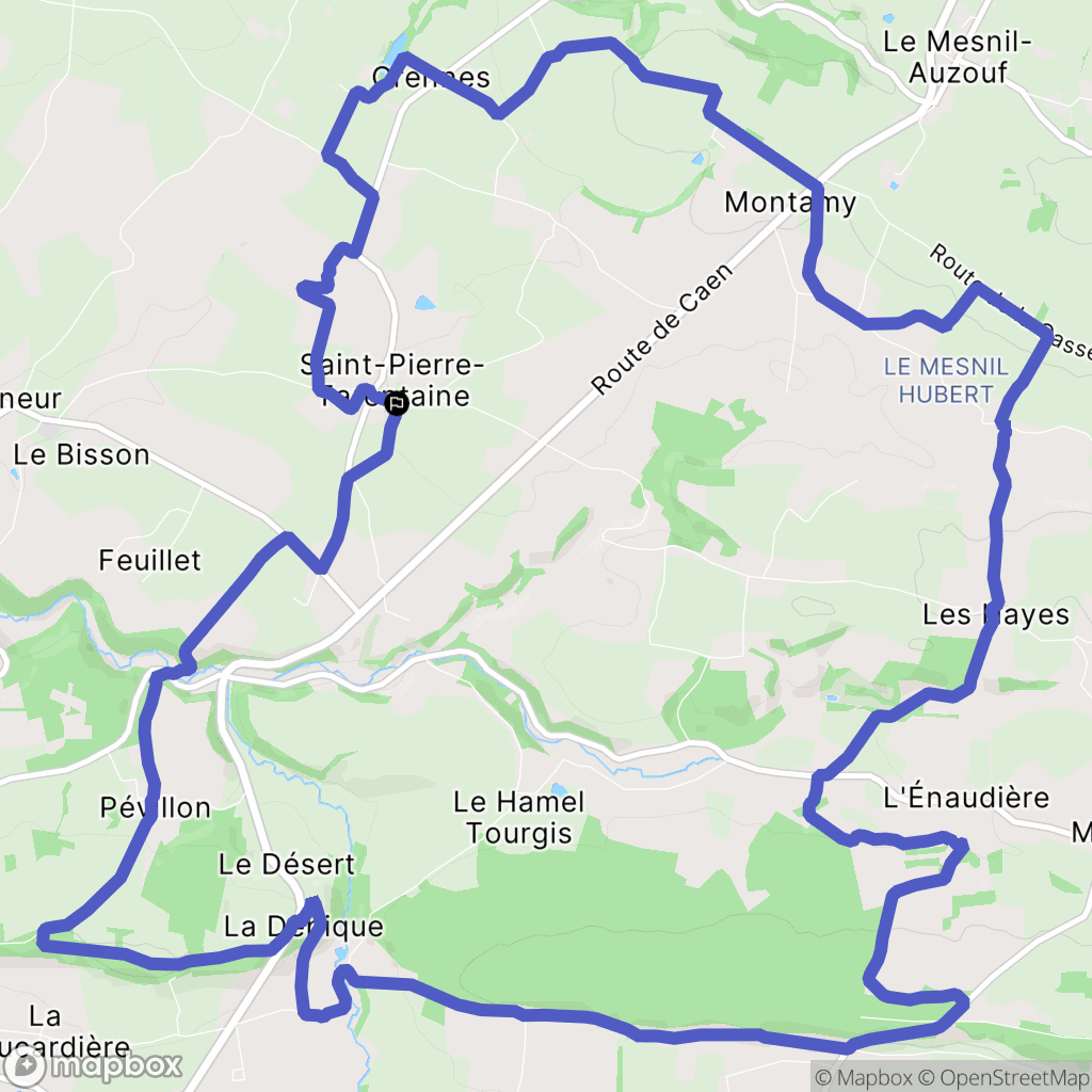 Saint-Pierre-Tarentaine : carte du parcours de randonnée - France