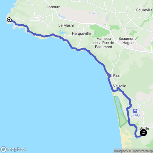 Jobourg : carte du parcours de randonnée - France