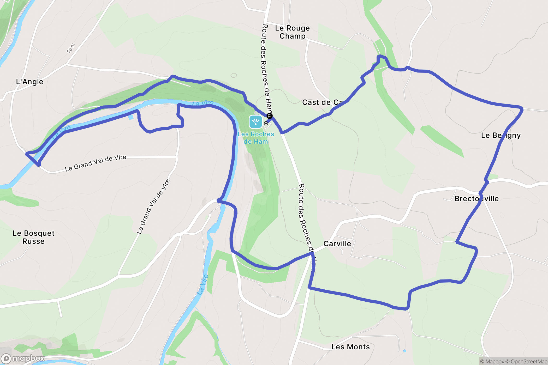 Brectouville : carte du parcours de randonnée - France