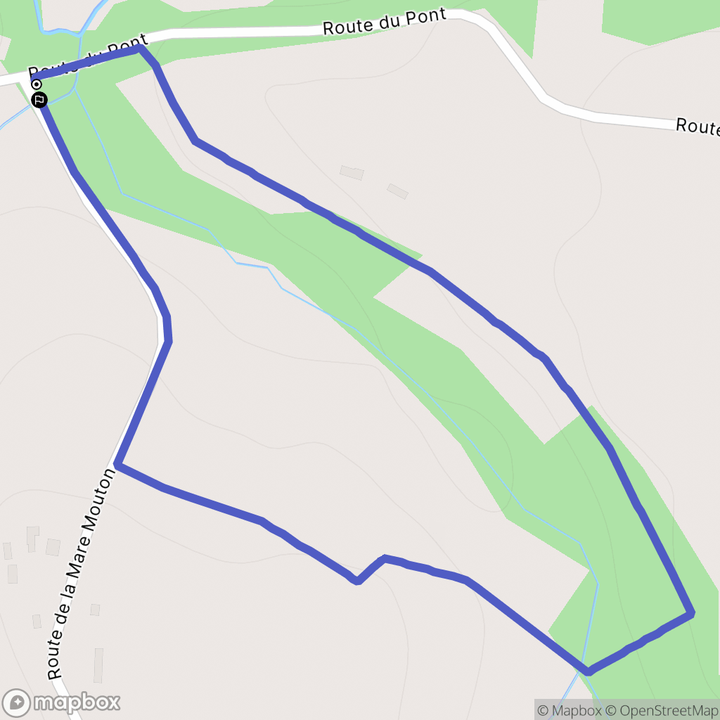 Gouffern-en-Auge : carte du parcours de randonnée - France
