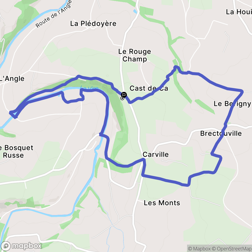 Brectouville : carte du parcours de randonnée - France