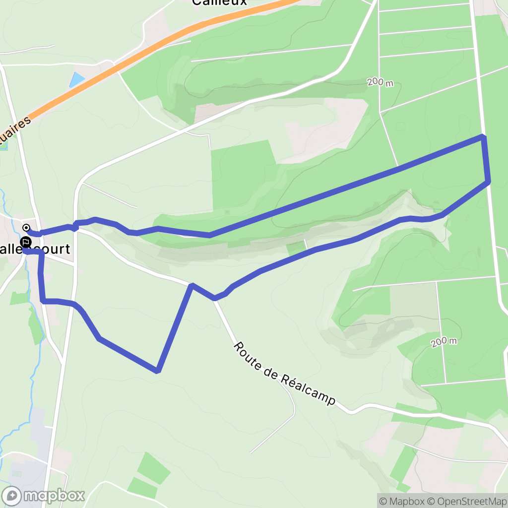 Fallencourt : carte du parcours de randonnée - France