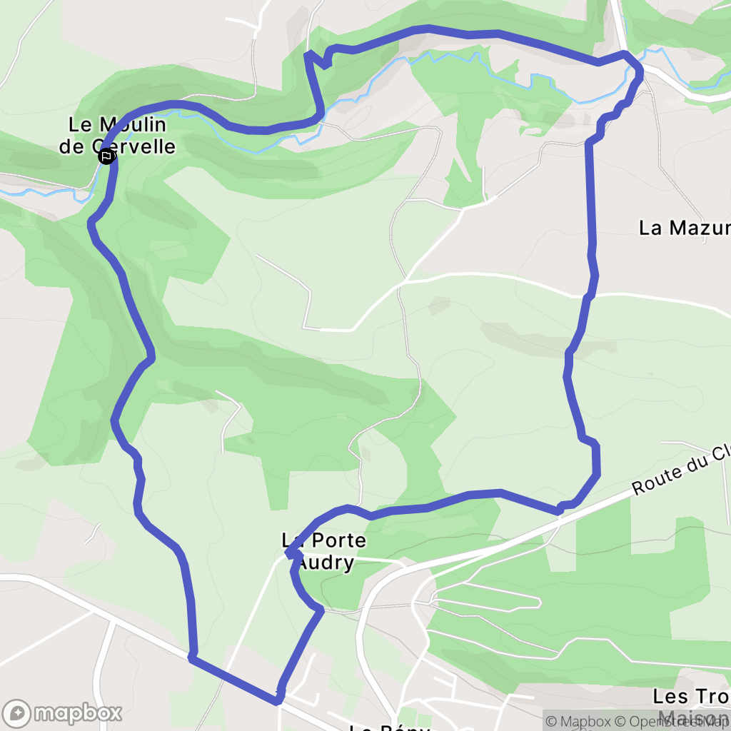Le Bény-Bocage : carte du parcours de randonnée - France