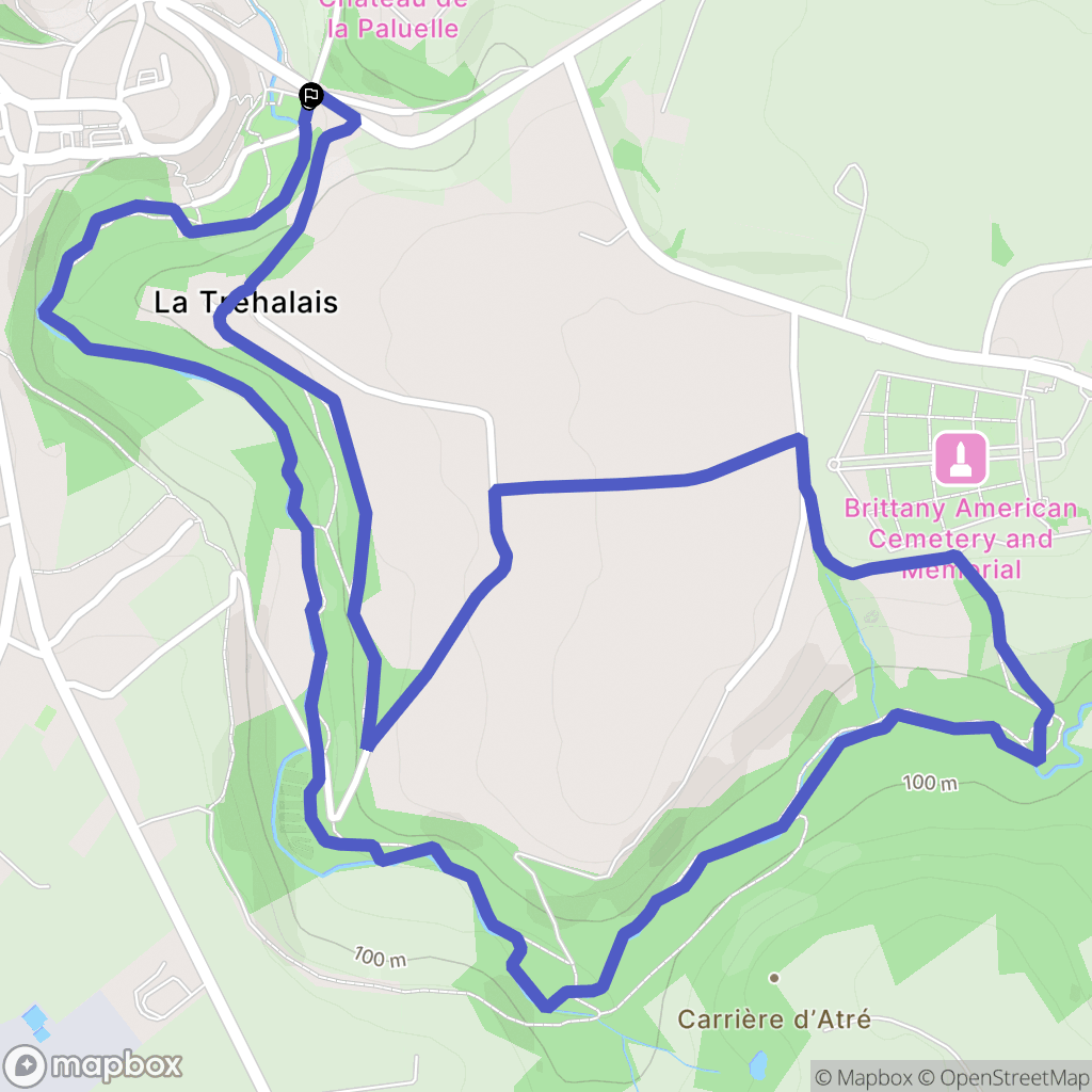 Saint-James : carte du parcours de randonnée - France