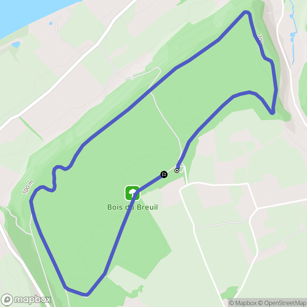 Honfleur : carte du parcours de randonnée - France